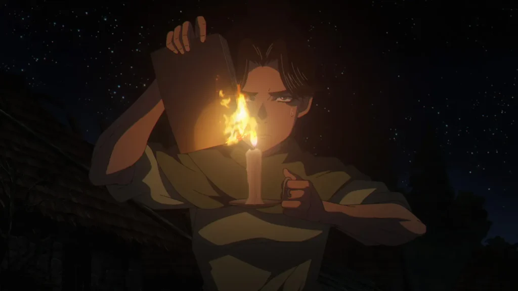 アニメ『チ。』18話感想記事、導入用
本を燃やすドゥラカの画像